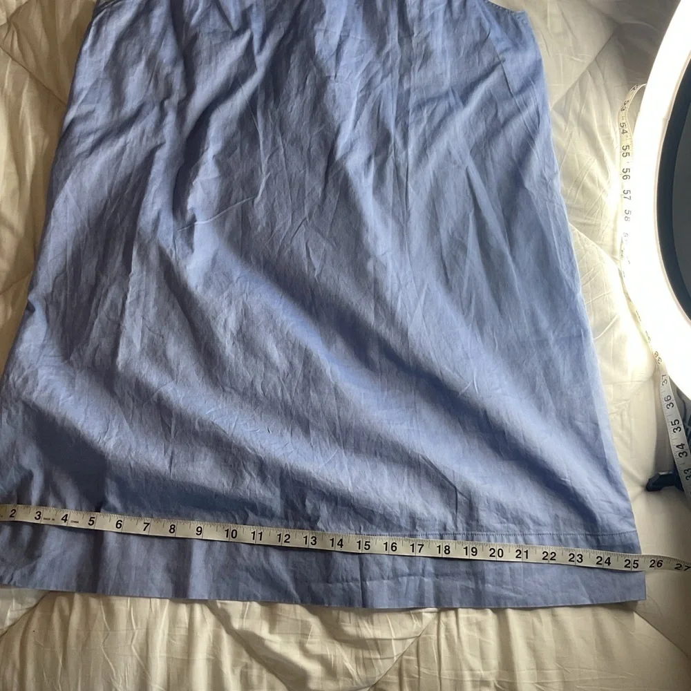 J. Crew Light Blue Tie Neck Mini Dress